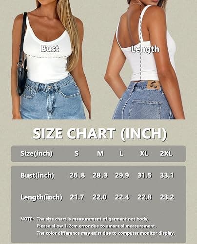 iGENJUN Womens Spaghetti Strap V-Neck Ribbed Tank Tops for Women 2025 Slim Fitted Soft Camisole Basic Layering Shirts thumbnail 4