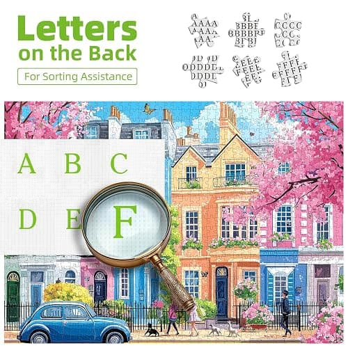 1000 Piece Puzzles for Adults Clearance, Sakura Blossom Street 1000 Puzzle for Adults, Impossible Challenge Art Jigsaw Puzzles, for Gift Birthday Party Games Family, 27.5 * 19.7 Inch Dust Free Puzzle thumbnail 3
