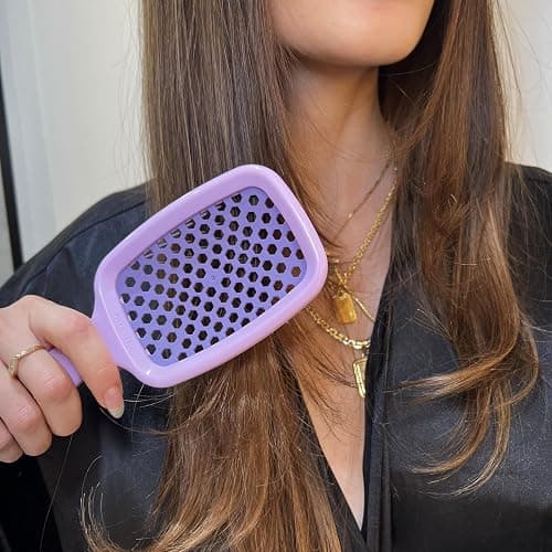 FHI HEAT UNbrush Wet & Dry Vented Detangling Hair Brush, Lilac Light Purple thumbnail 4