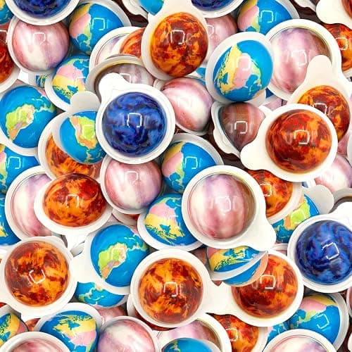 Planet Mix Gummy Balls Candy - 19 Ounce Jar (30 Count) - Strawberry Jam Center - Individually Wrapped Chewy Candy - Planets Filled Gummies by Funtasty thumbnail 5