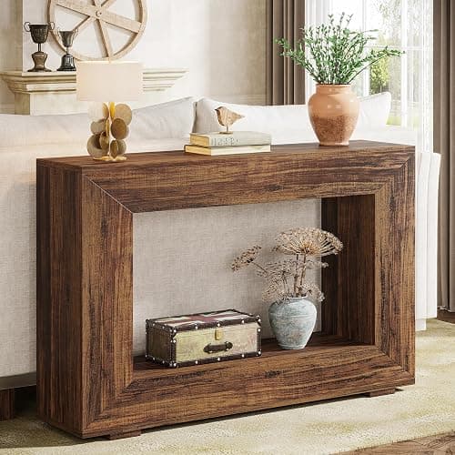 Tribesigns Farmhouse Console Table, 47 Inches Entryway Console Table with Storage, Industrial Hallway Accent Table for Living Room, Entrance thumbnail 5