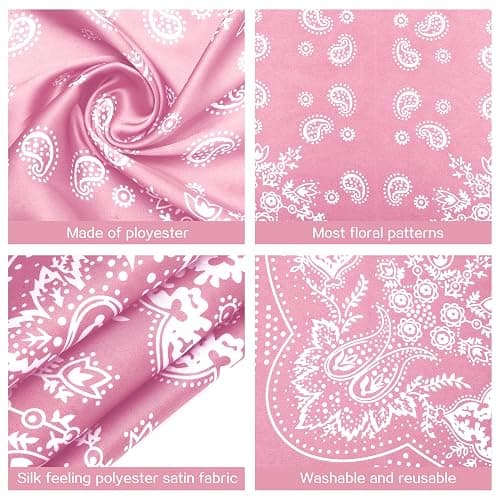 DOOBO Satin Head Scarf - 27.5 Inches Silk Bandana Hair Wrap Square Scarf for Women & Girls thumbnail 2