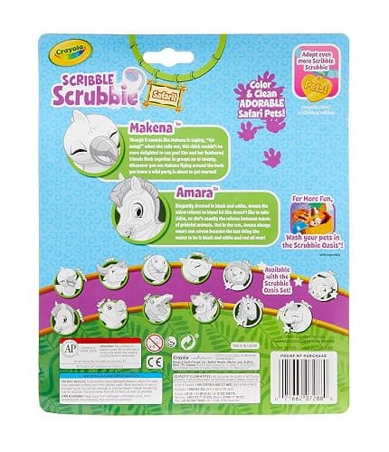 Crayola Scribble Scrubbie Safari 2 Pack Animal Toy Set Age 3+ thumbnail 6