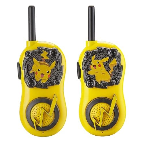 eKids Pokemon Walkie Talkies Pikachu Toys FRS Walkie Talkies for Kids Long Range Static Free Easy to Use For Indoor and Outdoor Games - Image 1