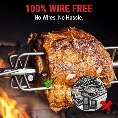 ThermoPro TempSpike 500 ft Wireless Meat Thermometer Digital, Bluetooth Meat Thermometer Wrieless for Beef Lamb Chicken Turkey, Smoker Acccessories for Rotisserie Sous Vide BBQ Oven Air Fryer thumbnail 3