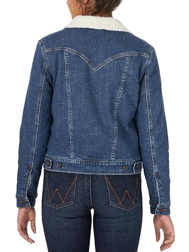 Wrangler Women's Sherpa Lined Denim Jacket thumbnail 2