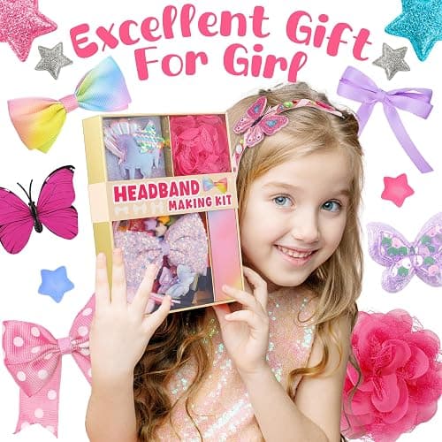 yasest Arts and Crafts Kit for Girls - DIY Headband Making Kit for Girls, 89pcs Fashion Hair Accessories Set, Art & Craft Gift for Kids 6-8 - Ideal Gifts for 5 6 7 8-12 Year Old Girl thumbnail 3