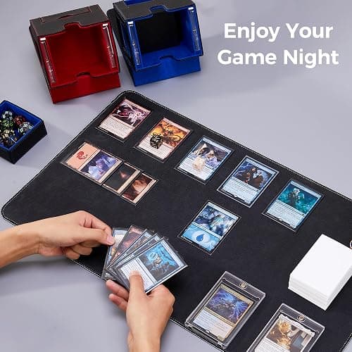 Zettokete MTG Commander Deck Box with Dual Commander Display, Patented Card Deck Box Fits 100 Double-Sleeved Cards, MTG Card Case with Dice Tray, 2 Dividers, 2 Magnetic Holders, Pink & Black thumbnail 7