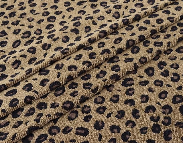 COTTON CRAFT Oversized Bath Sheet - 2 Pack Extra Large 32 x 89 Animal Print Leopard Cheetah Africa Safari 100% Cotton Jacquard Towel - Soft Absorbent Luxury Bathroom Shower Spa 450 GSM Bath Sheet thumbnail 5