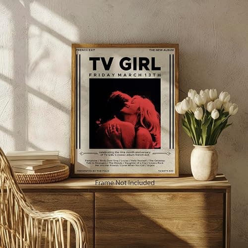 French Exit March 13 Retro Release - Tv Girl Poster - French Exit Poster - Tv Girl Room Decor for Bedroom - Trendy Wall Posters for Teen Girls - Unframed 8x10 Print - Vintage Aesthetic Music Art thumbnail 5