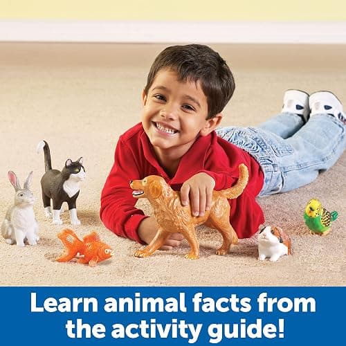 Learning Resources Jumbo Domestic Pets - 6 Pieces, Ages 2+ Preschool Pet Toys, Classroom Desk Pets, Preschool Learning Toys thumbnail 2