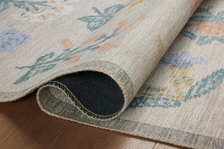 Loloi Rifle Paper Co. Rosa Collection RSA-03 Cream 7'-6" x 9'-6" Area Rug thumbnail 6
