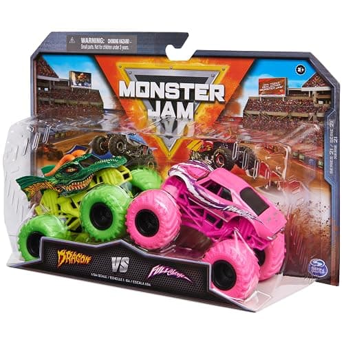 Monster Jam, Official Dragon Vs. Full Charge Die-Cast Monster Trucks, 1:64 Scale, Kids Toys for Boys Ages 3 and up thumbnail 6