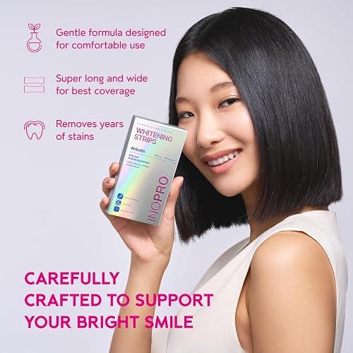 InoPro Teeth Whitening Strips 21 Treatments Kit - Teeth Whitener, Peroxide Free, Green White Strips for Teeth Whitening with Arbutin, Coconut Oil, Deep Stains Removal (42 Strips) thumbnail 5