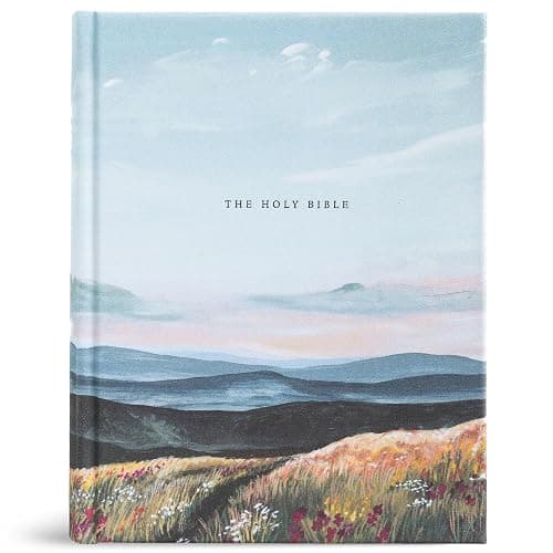 CSB Notetaking Bible, Hosanna Revival Edition, Roan Mountain Cloth Over Board, Black Letter, Single-Column, Journaling Space, Reading Plan, Easy-to-Read Bible Serif Type - Image 1