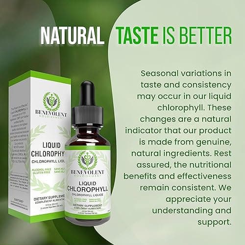 Benevolent Chlorophyll Liquid Drops with Copper for Max Absorption - Detox & Immune Support, Internal Deodorizer & Skin Health Supplement – 5900mg, Vegan, Natural Mint, 4 Month Supply - Liquid Chlorophyll thumbnail 6