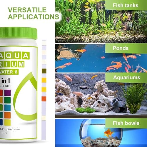 AAwipes 8-in-1 Aquarium Test Kit for Fish Tanks - Quick & Accurate Water Testing Strips for Aquariums & Ponds. Tests pH, Ammonia, Alkalinity, Hardness, Chlorine, etc. (K02-50) thumbnail 4