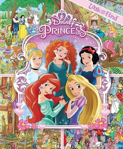 Disney Princess Cinderella, Tangled, Aladdin and More!- Look and Find Activity Book - PI Kids - Image 1