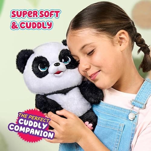 Little Live Pets My Baby Talking Panda ChuChu, Cuddly Panda Toy Plush with 50+ Sounds, Potty Dance, Kick, Feed, Kids Interactive Animal Toys Ages 4+ thumbnail 6