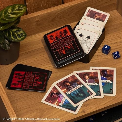 Stranger Things Playing Cards Gift Set - Collectible Tin Box - Official Stranger Things Merchandise | Paladone thumbnail 3