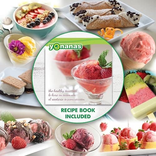 Yonanas Classic Frozen Fruit Soft Serve Maker for Healthy Vegan and Dairy-Free Treats, 200W Silver Machine with 36 Recipes, BPA Free, Easy to Clean, Quick and Simple to Use thumbnail 8