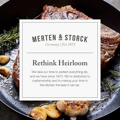 Merten & Storck Pre-Seasoned Carbon Steel 8” Frying Pan Skillet, Use on Induction, Stove and Grill, Durable, Even-Heating, for Searing, Grilling, Oven Use, and Campfire, Indoor/Outdoor thumbnail 5