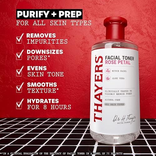 THAYERS Alcohol-Free Rose Petal Witch Hazel Facial Toner for Glowing Skin, Soothing, Hydrating, Refreshing Toner for All Skin Types, 12oz (Packaging May Vary) thumbnail 3