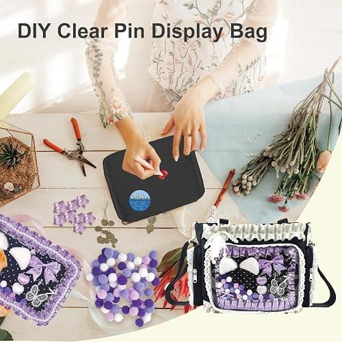 KJEYOB Ita Bag,DIY Clear Pin Display Bag with Insert and Accessories,Anime Kawaii Ita Crossbody Purse,Women Y2K Shoulder Bags thumbnail 3