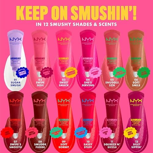 NYX PROFESSIONAL MAKEUP Smushy Matte Lip Balm, Tinted Lip Moisturizer with Soft, Matte Finish - Sweet Smack (Mid-Tone Pink) thumbnail 8
