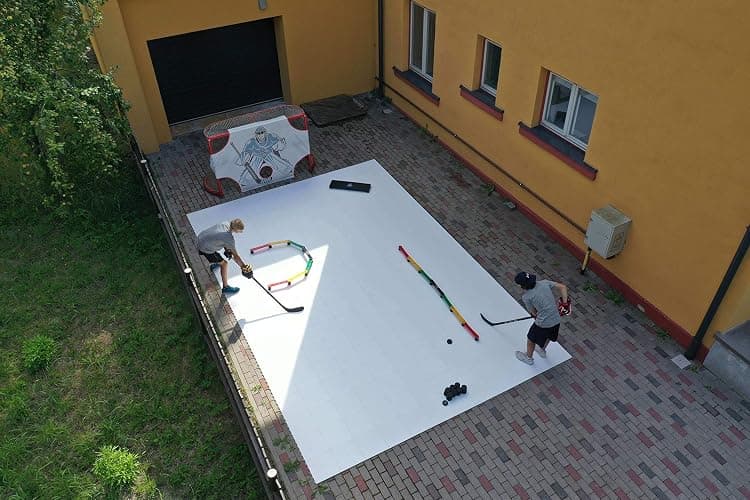 Hockey Revolution My Puzzle Durable Flooring Tiles - Slick Interlocking Training Surface for Stickhandling, Shooting, Passing - Build Your Own Platform (8 Tiles (9.39 sqft) thumbnail 4