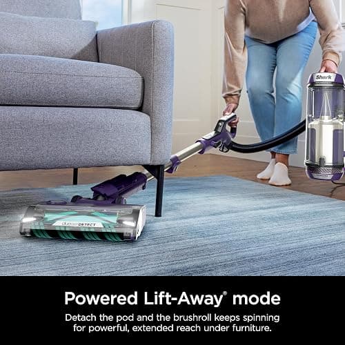 Shark POWERDETECT Upright Vacuum Cleaner with HEPA Filter, Heavy Duty Vacuum with Powerful Suction for Pet Hair Pickup, DuoClean Technology, Powered Lift-Away, Ideal for Carpets & Hardfloors, AZ4002 thumbnail 10
