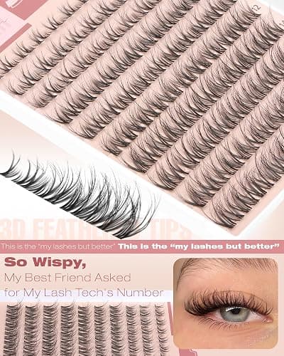 Spider Lash Clusters Wispy Fluffy Eyelash Clusters Natural Cluster Eyelash Extensions Breeze Individual Lashes Clusters Clear Band Cluster Lashes Pestañas Postizas Naturales by TNFVLONEINS thumbnail 7