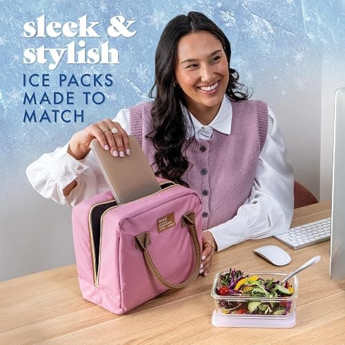 Cool Coolers by Fit & Fresh 4 Pack XL Slim Ice Packs, Quick Freeze Space Saving Reusable Ice Packs for Lunch Boxes or Coolers thumbnail 6