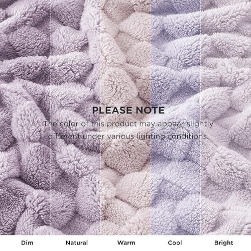 Bedsure GentleSoft Lavender Fog Throw Blanket for Couch - Checkered Fleece Blankets Gifts for Women Men Girls, Cute Soft Cozy Throw for Bedroom Home Decor Gifts, 50x60 Inches thumbnail 8