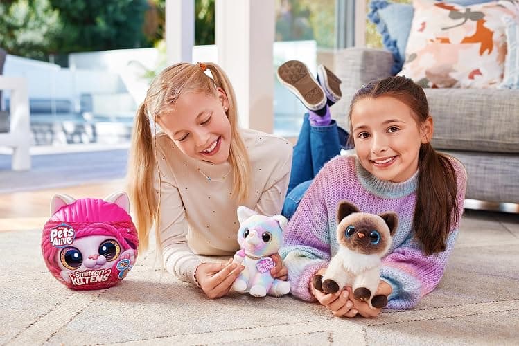 Pets Alive Smitten Kittens Surprise (Bombay Cat Lucky) by ZURU Nurture Play Soft Toy Unboxing Adopt Interactive 10 Sounds - Lucky thumbnail 7