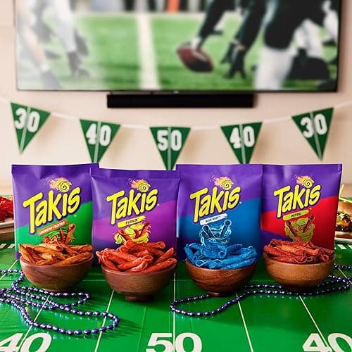 Takis 18 pc / 1 oz Variety Pack, Assorted Flavored Mixed Rolled Tortilla Chips – (5) Fuego, (5) Blue Heat, (4) Nitro, (4) Crunchy Fajitas thumbnail 5