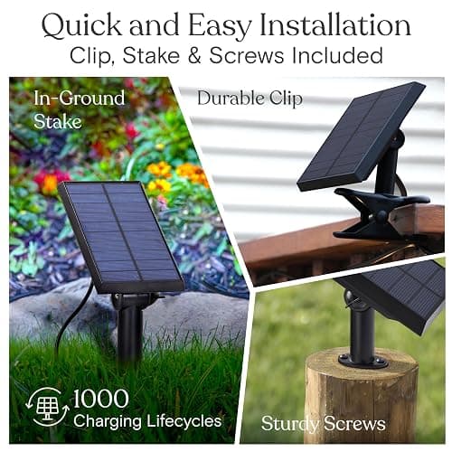 Brightech Ambience Pro Solar Powered Outdoor String Lights, 48 ft Commercial Grade Waterproof Patio Lights, 15 Edison Bulbs, Shatterproof LED String Lights for Outside, Porch - 1W Soft White thumbnail 4