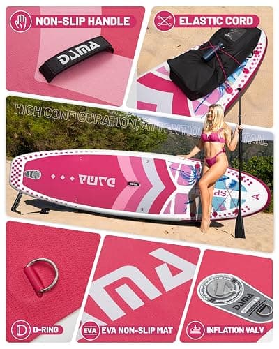 DAMA 11'*34"*6" Inflatable Paddle Board, Paddle Boards for Adults,Sup,Lightweight and Durable, Easy to Inflate, Versatile in Style, Fully Functional, Equipped w/High Grade Accessories. thumbnail 4