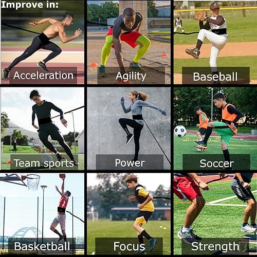Vikingstrength - 360° Resistance Running Training Bungee Band (Waist) for Speed, Fitness Agility, Speed Strength – Gym Equipment for Football, Basketball, Solo or Partner + V-Strength Workout App thumbnail 5
