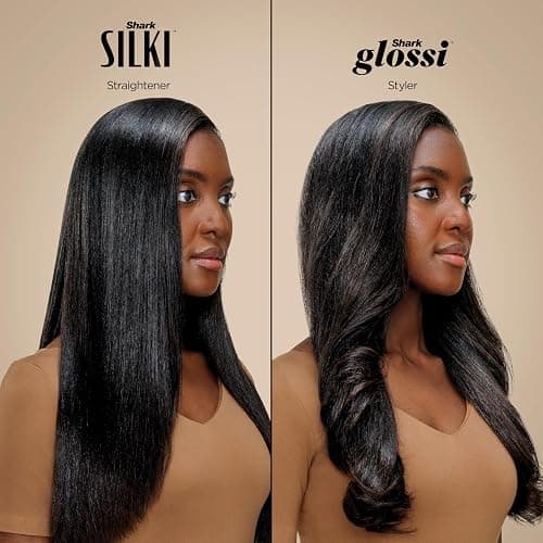 Shark Glam Ceramic & Powerful Air Styling & Drying System, with Silki Straightener & Shark Glossi Air Glosser, for Drying, Curling, Straightening & Glossing, Gold, HD6051S (Straight & Wavy Hair) thumbnail 13