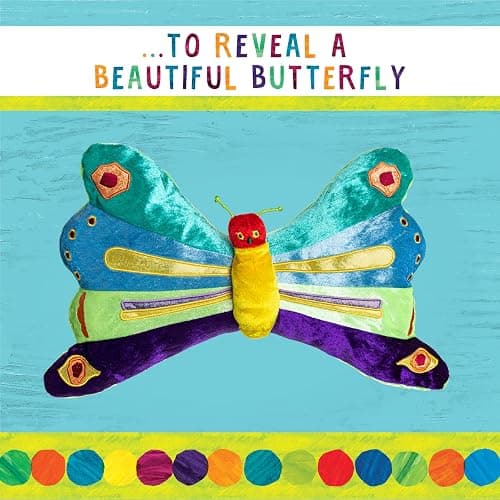 KIDS PREFERRED World of Eric Carle, The Very Hungry Caterpillar Butterfly Reversible Stuffed Animal Plush Toy, 16",Green thumbnail 5