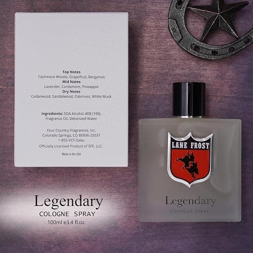 Lane Frost Legendary Frosted Cologne for Men - Fresh Western Fragrance with Crisp Citrus and Woodsy Notes - Cool Masculine Cologne Spray for the Modern Authentic Cowboy - Long Lasting Men’s Scent thumbnail 4