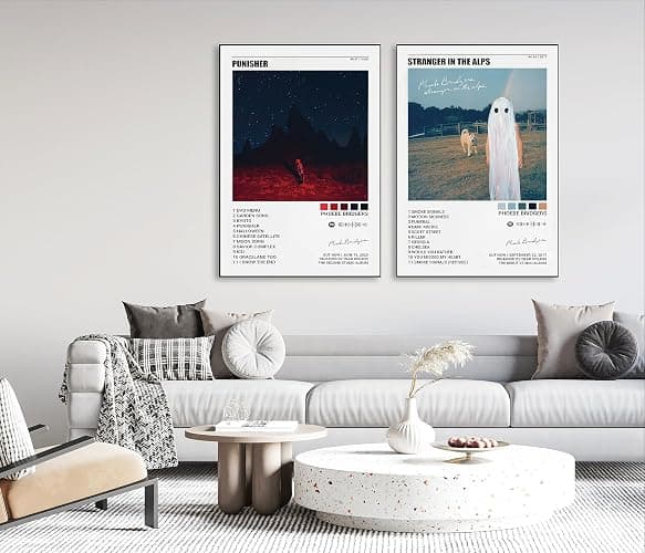 BATWHO A Set Of 2 Phoebe Bridgers Posters Punisher Stranger In The Alps Canvas Poster Unframe: 12x18inch(30x45cm) thumbnail 2