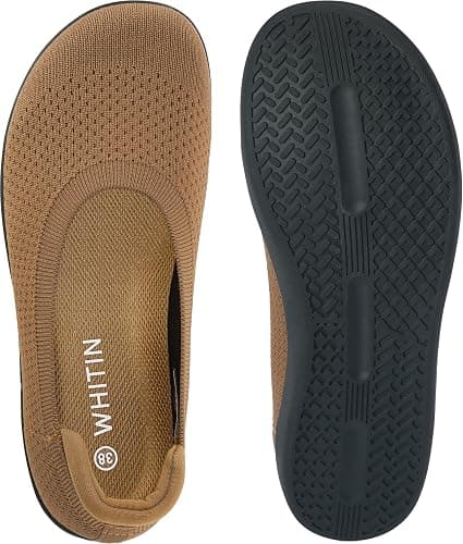 WHITIN Women's Wide Toe Box Barefoot Ballet Flats W93 | Natural Toe Space for Wide Feet, 2 Removable Insoles for Adjustable Fit, Comfort for Office, Dress, Bussiness Casual, Daily thumbnail 5