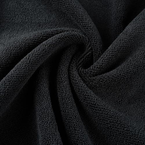 MICROFI New Microfiber Hair Drying Salon Towels, Quick Dry, Lint Free, 2 Pack (Black) thumbnail 4