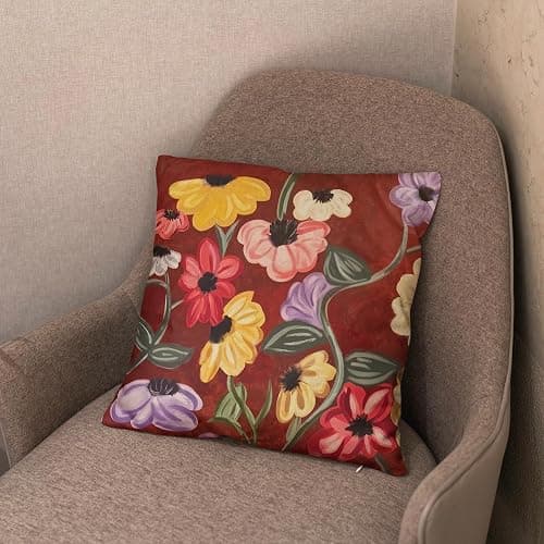 Bzelkry Flower Pillow Cover, Surprise Song Piano Floral Inspired Throw Pillow Covers, Fans Merch Birthday Gifts 18x18 Inches thumbnail 4