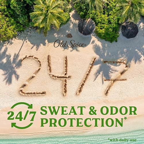 Old Spice Men's Antiperspirant & Deodorant, 24/7 Lasting Freshness, Advanced Sweat & Odor Protection with Skin Conditioners, Invisible Solid, Fiji with Palm Tree Scent, 3.4 oz (Pack of 3) thumbnail 4