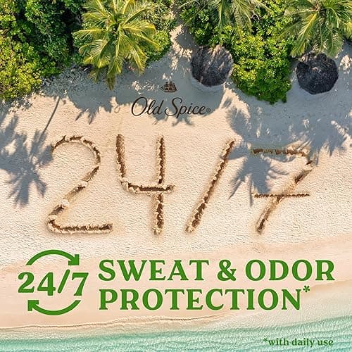 Old Spice Dry Feel Antiperspirant Deodorant for Men, 24/7 Freshness, 24/7 Sweat & Odor Protection, Gentle on Skin with Skin Conditioners, Fiji with Palm Tree + Coconut Scent, 2.6 oz (Pack of 3) thumbnail 4