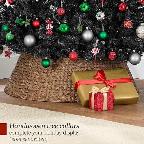 Best Choice Products Artificial Christmas Tree, 6ft Premium Pre-Lit Realistic Spruce Holiday Décor w/Dense Branches, Metal Base - Black Spruce thumbnail 8