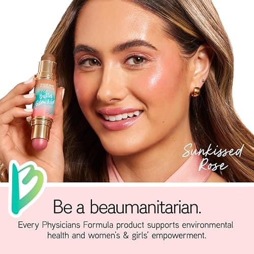 Physicians Formula Butter Glow & Go Multiuse Stick, Ultra-Creamy Radiant Finish Formula with Murumuru Butter, Vegan & Cruelty-Free- Sunkissed Rose thumbnail 6